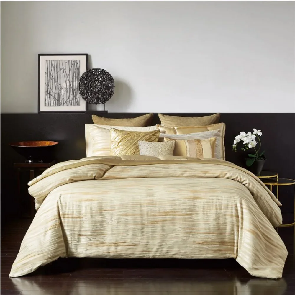 Donna Karan Home Collection Gilded Gold Euro Pillow Sham